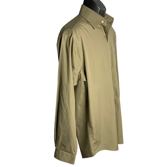 Duck Head Button Up Wrinkle Free Shirt M Taupe Long Sleeve Chest Pocket Collar - Picture 5 of 6